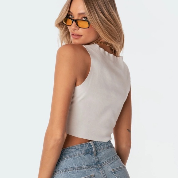 Edikted Patchwork Crop Top • Size S • NWT - Picture 3 of 4